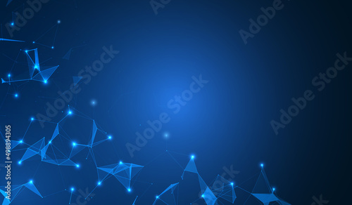 Abstract Plexus Futuristic Background with Virtual Copy space Science Technology Concept.