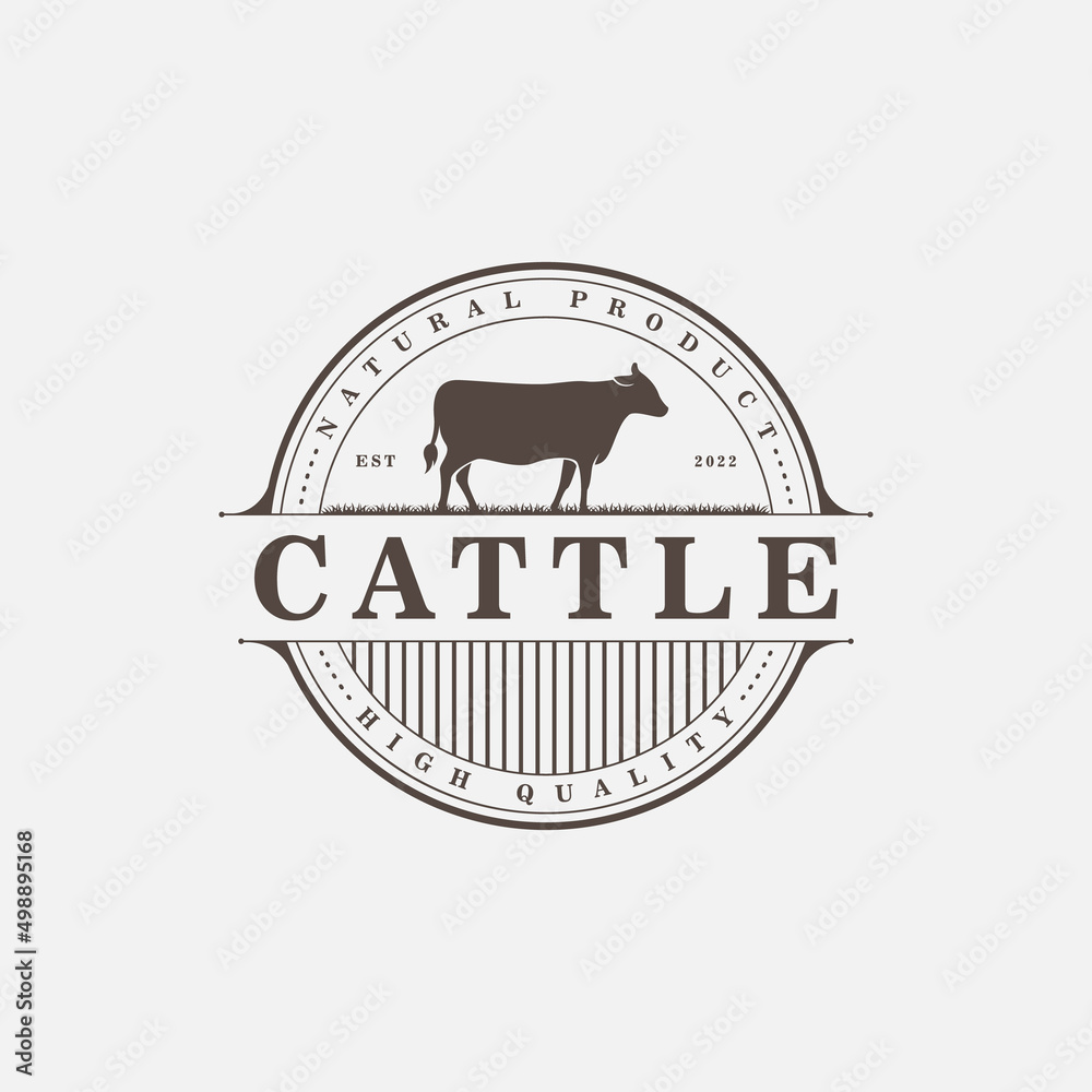 Obraz premium Farming logo with emblem style