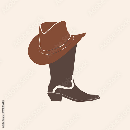 cowboy hat and boots