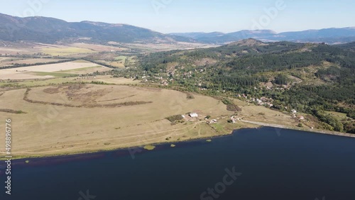 Aerial view of Yarlovtsi Reservoir, Pernik Region, Bulgaria photo