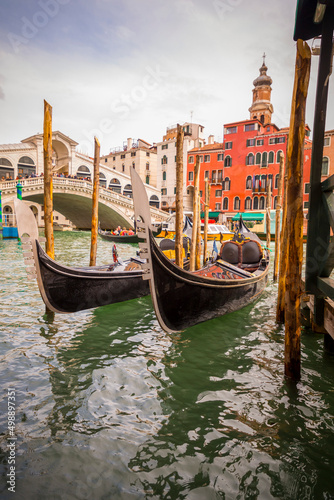 Gondolas on the ancient can...