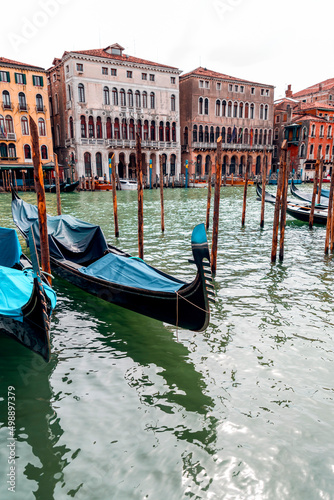Gondolas on the ancient can...