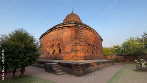Madanmohan Temple, Bishnupur , India - made of terracotta (baked clay) - world famous tourist spot. photo