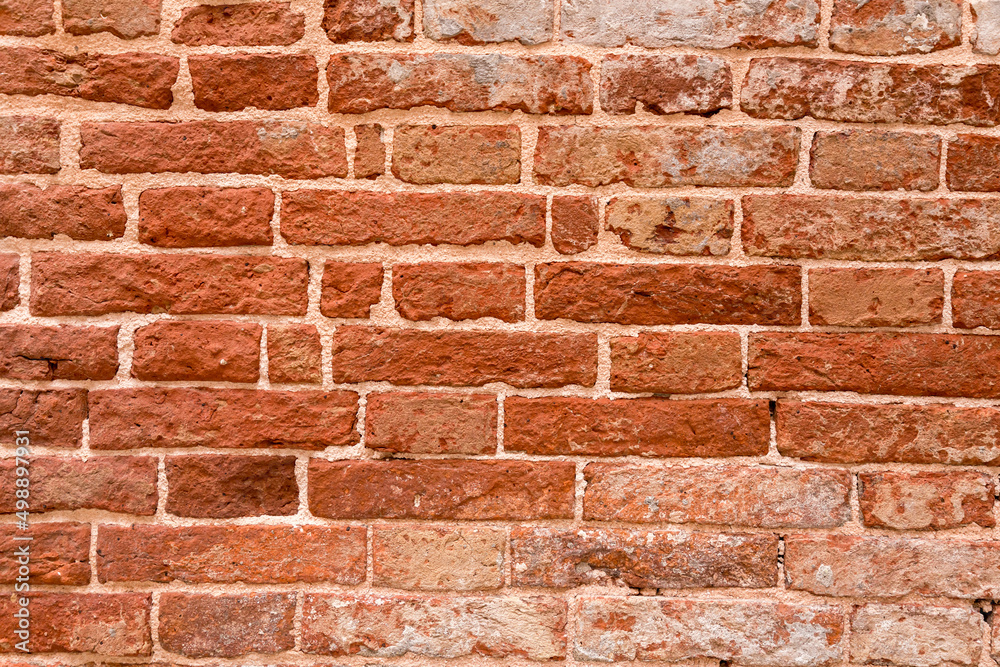 Obraz premium Red brick wall grunge texture background