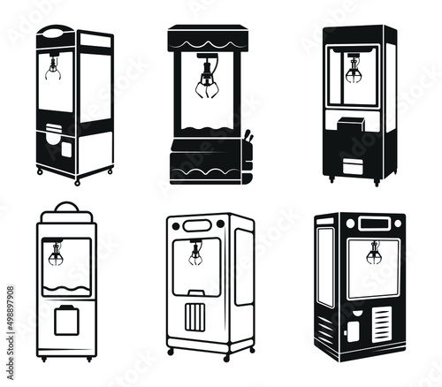 Crane Claw Machine Bundle Creative Vectors, Free Vector