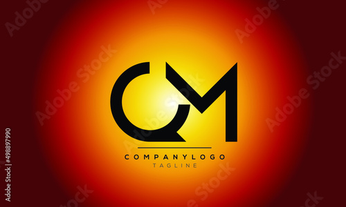 Alphabet letters Initials logo QM photo