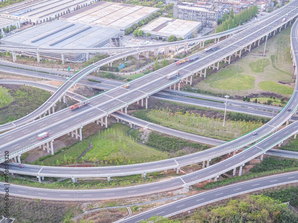 Naklejka premium road in city