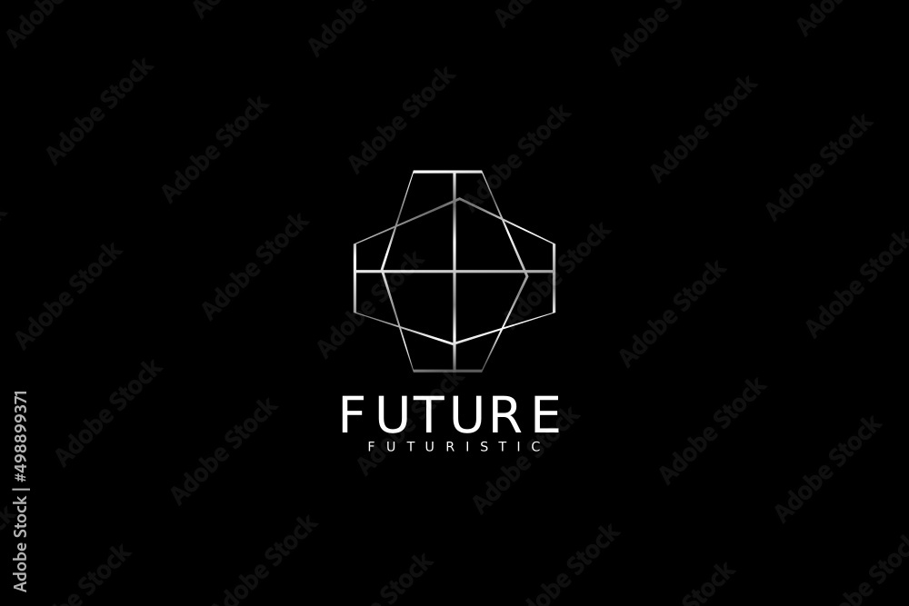tech steel gradient abstract logo design tech steel gradient abstract logo design