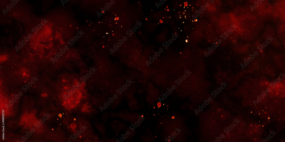 Abstract red spllater wall grunge colorful painting for texture background. Splash acrylic red spllater abstract watercolor painted background, Colorful gradient ink colors wet effect hand drawn - obrazy, fototapety, plakaty 