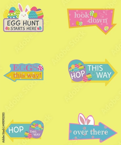 Big Dot of Happiness Easter Egg Hunt - Easter Bunny Party Yard Sign with Stakes 