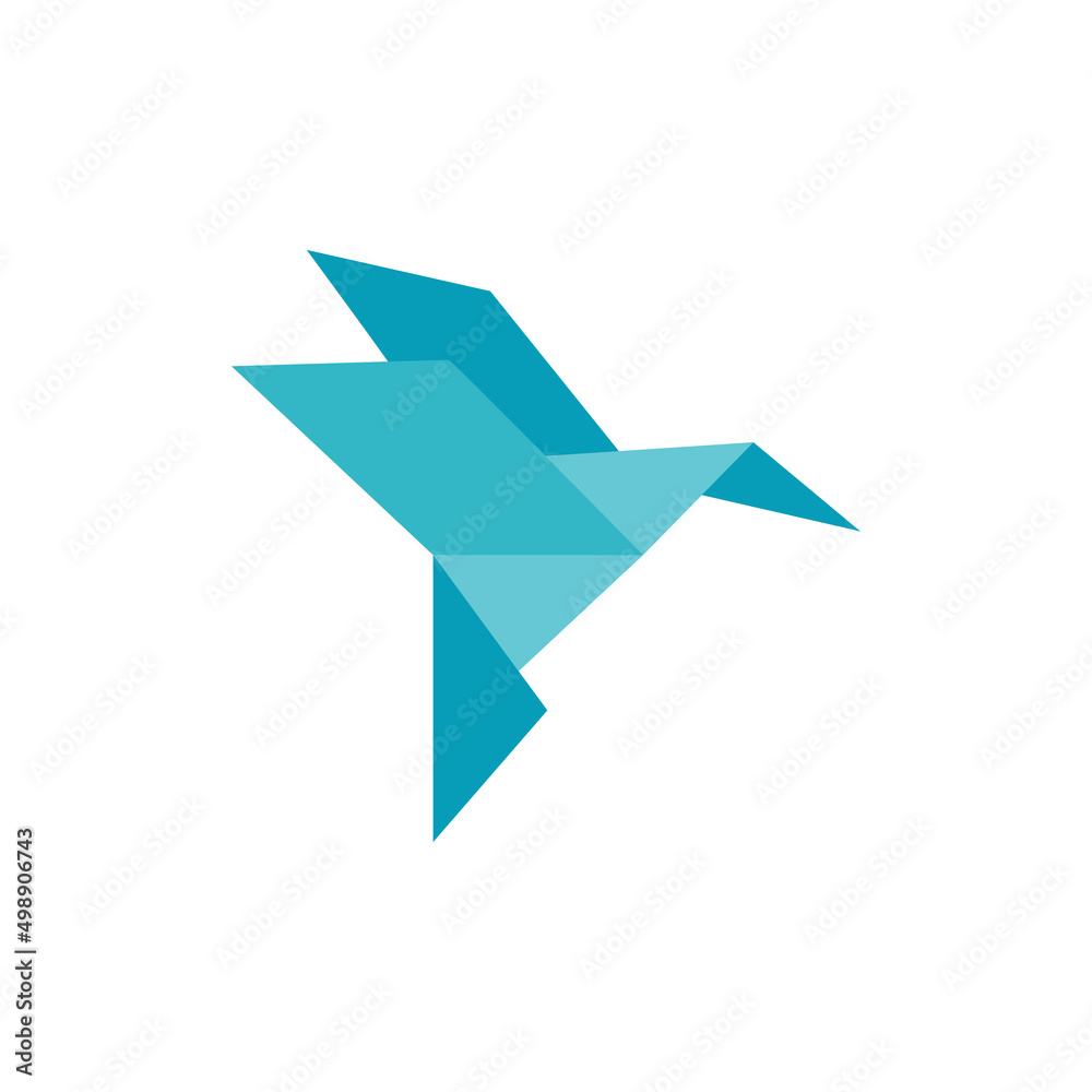 origami bird logo icon design template vector origami bird logo icon design template vector