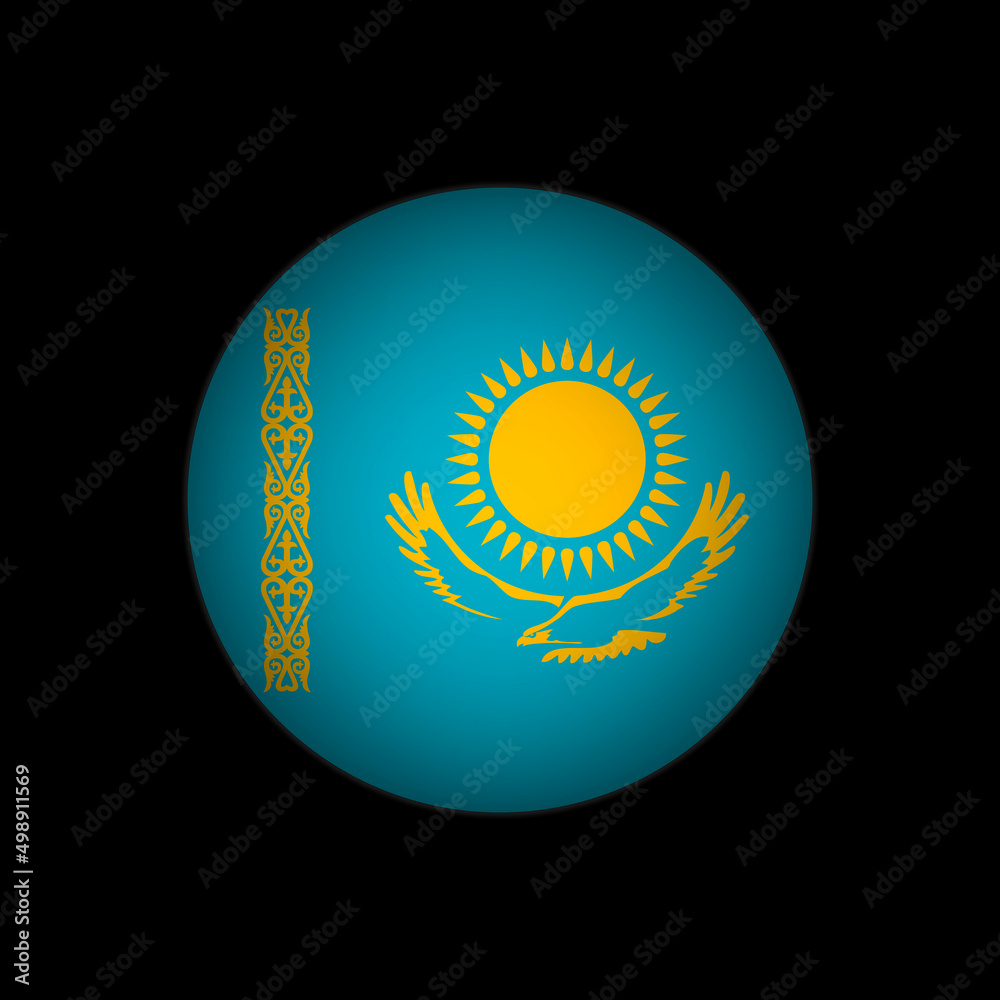 Fototapeta premium Country Kazakhstan. Kazakhstan flag. Vector illustration.
