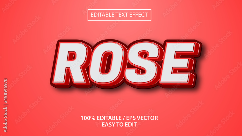 rose text effect Premium