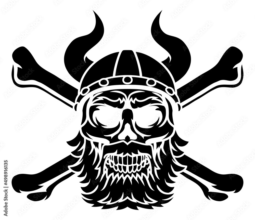 Viking Warrior Helmet Skull Pirate Cross Bones Viking Warrior Helmet Skull Pirate Cross Bones