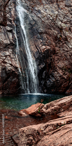Sardegna, cascata di Piscina Irgas, nei monti di Villacidro, Italia, Europa  photo