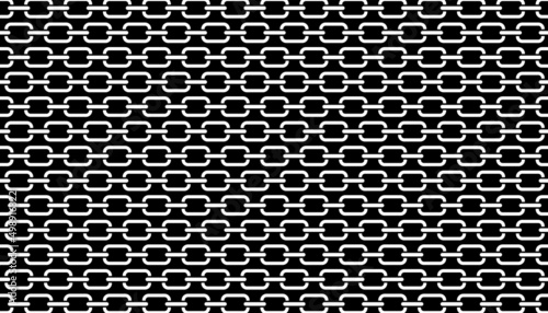 Abstract chain pattern background. Black and white wallpaper with chains. Image Illustration.