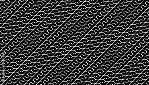 Abstract chain pattern background. Black and white wallpaper with chains. Image Illustration.
