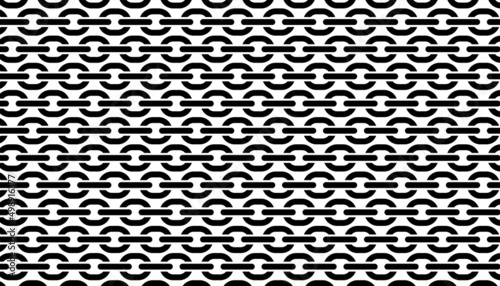 Abstract chain pattern background. Black and white wallpaper with chains. Image Illustration.