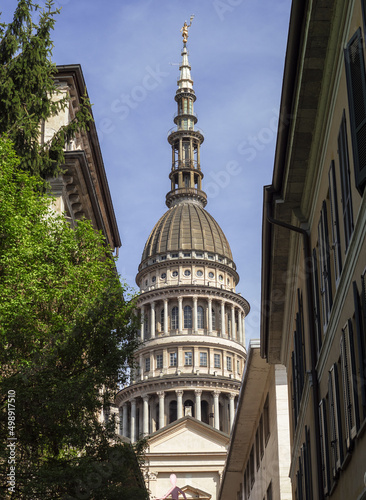 Cupola of  San Gaudenzio Basilica.Novara cityscape,Italy photo