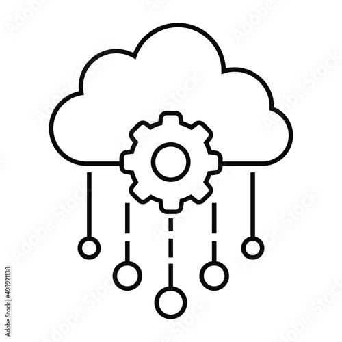 API vector icon. software integration illustration sign. application symbol. Cloud logo. development sign or logo.