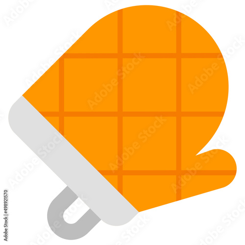 kitchen glove flat icon