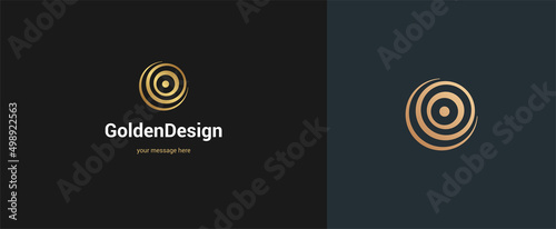 Vector abstract sphere logo emblem design elegant modern minimal style vector illustration. Premium business geometric logotype symbol for corporate identity.