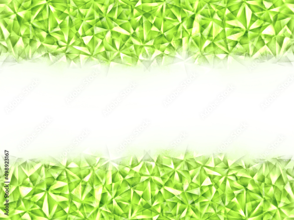 Fototapeta premium Peridot-style frame drawn in digital watercolor