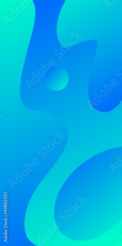 Light green and blue mix abstract gradient fluid wallpaper. Abstract mobile wallpaper with beautiful geometric shapes. Abstract wallpaper colorful. 