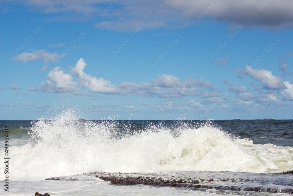 Fototapeta premium waves on the beach