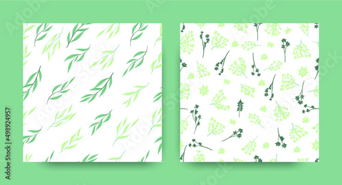 Seamless Eucalyptus Pattern. Nature Foliage Texture. Spring Dress Design. Flo...