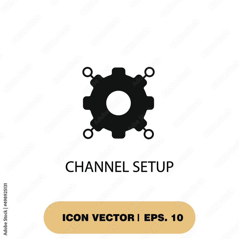 channel setup icons  symbol vector elements for infographic web