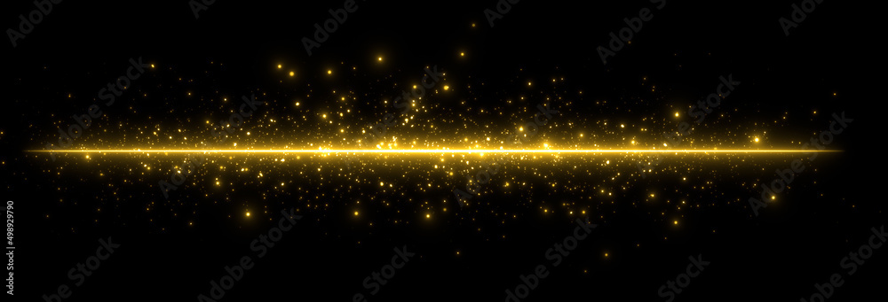 シンプルなネオンのように発光する直線 ライン 横線 発光 光 幻想的 Stock イラスト Adobe Stock
