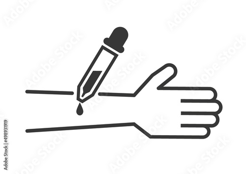 Allergy test vector icon concept on white background
