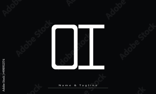 Alphabet letters Initials Monogram logo OI , IO