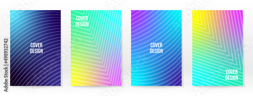 Minimal Poster. Pastel Soft. Rainbow Gradient Set.