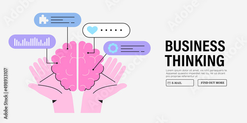 Concept of brilliant ideas, brain functioning, mental process in human brain and critical thinking. Business, design or education solutions. Strategy and future anticipations, work life reflection.
