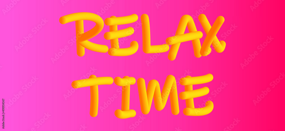 Relax Time Banner Vector
