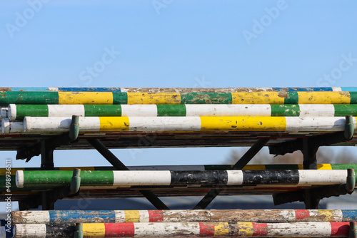 Show jumping poles trailer