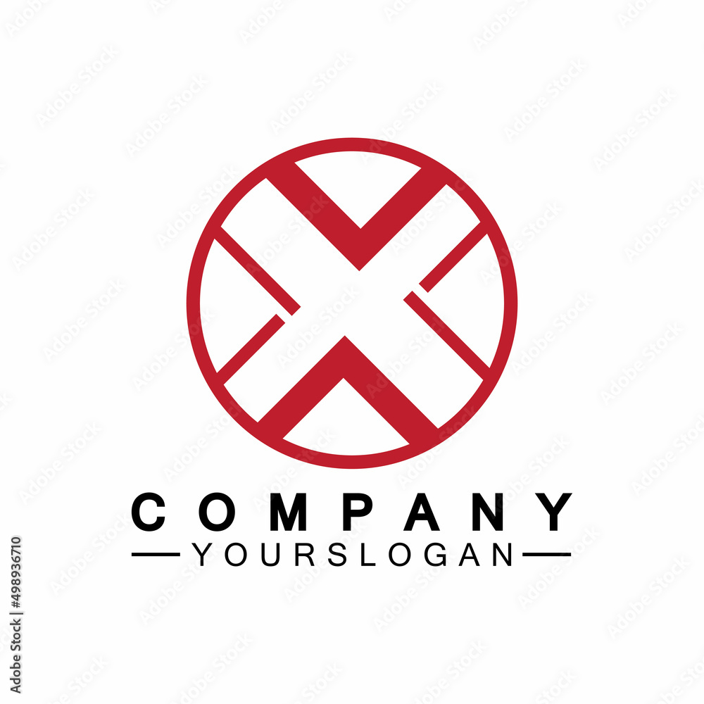 Obraz premium X Letter Logo Template vector icon illustration design