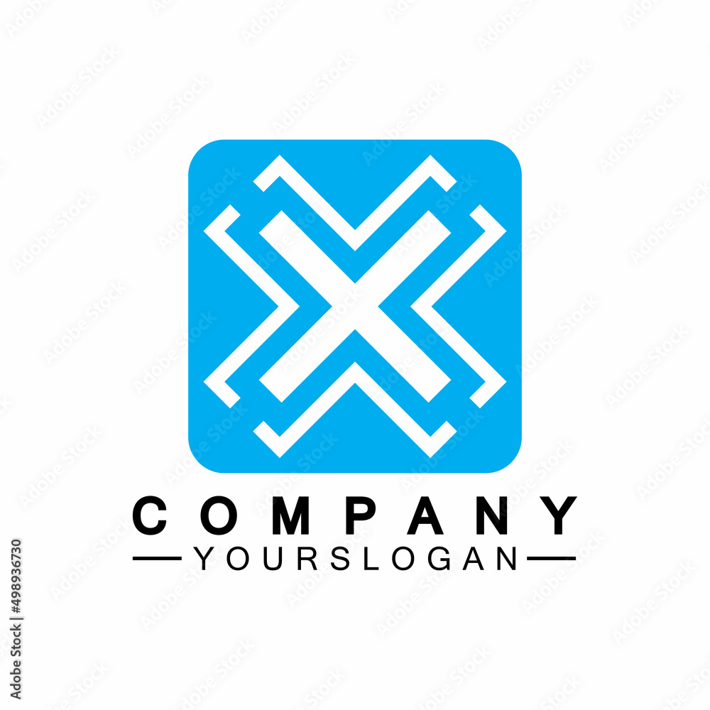 Fototapeta premium X Letter Logo Template vector icon illustration design