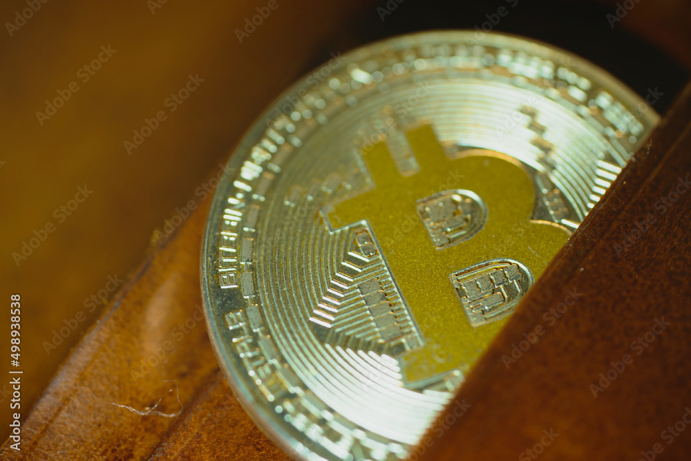 Close up Golden coin digital currency background. Close up Golden coin digital currency background.