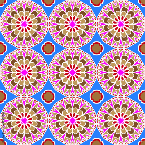 Indian floral seamless pattern background