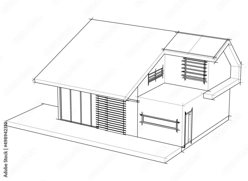 house sketch drawing
