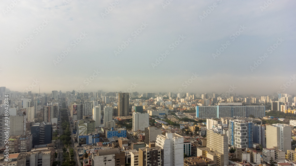 Aerial view of the Pueblo Libre district in Lima