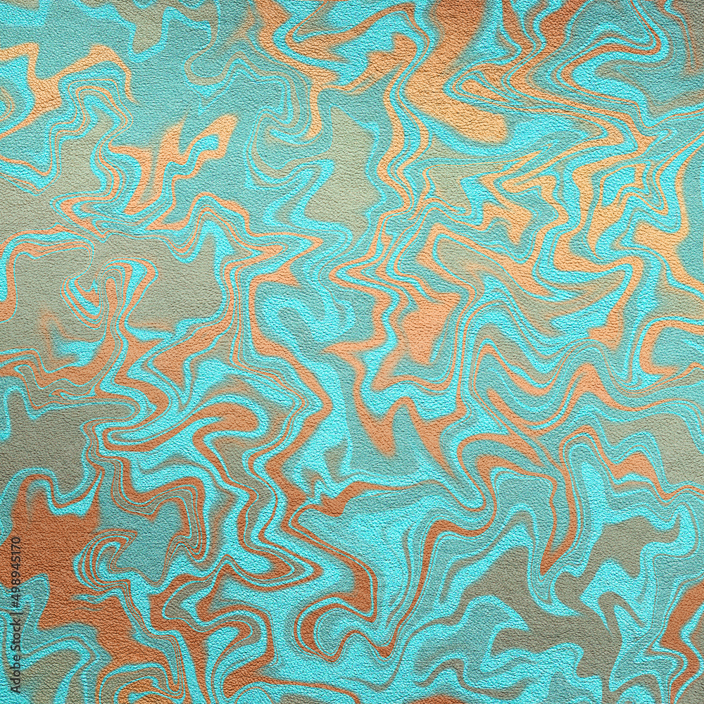 Fototapeta premium Blue and bronze artistic leather. Scrapbook background design