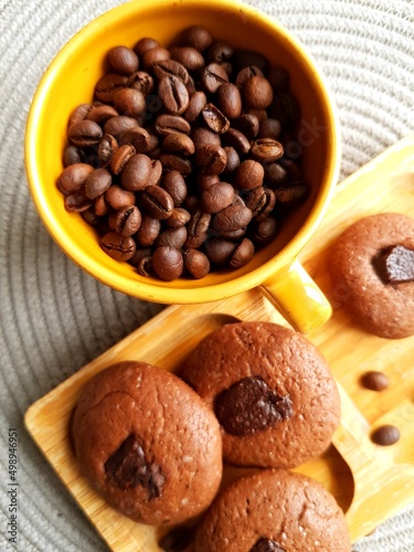 Coffee beans in the cup