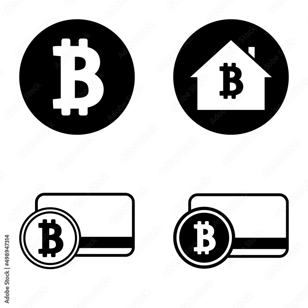 Bitcoins1-2 Flat Icon Set Isolated On White Background Bitcoins1-2 Flat Icon Set Isolated On White Background