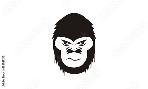 gorilla logo design template vector black