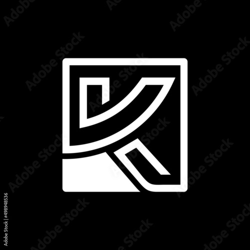 letter K square logo design vector. letter k logo square Design Inspiration Vector Illustration.  Business corporate letter K logo design template.