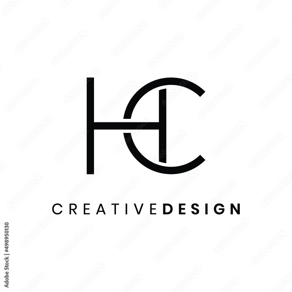 Creative minimal letter HC logo design vector Creative minimal letter HC logo design vector